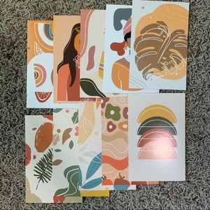 10 Pack Minimalist Style Postcards